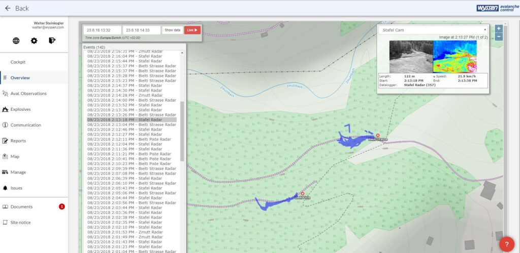 Darstellung People Tracking Radar